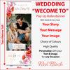 Wedding Welcome to Personalised Roller Banner. 2 Metres Tall Easy to Pop up