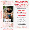 Wedding Welcome to Personalised Roller Banner. 2 Metres Tall Easy to Pop up