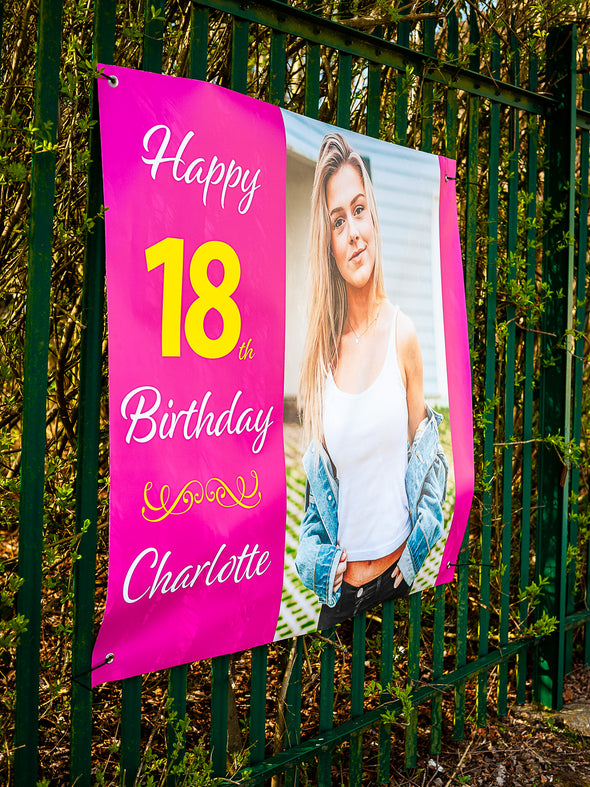 Monster 1.6 Metres Wide : Personalised Celebrational Banner with your Name, Photo & Text