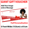 Giant Gift Voucher for Presentation Fundraising Photo Event. Personalise/Brand for your Company Logo/Colours or Own Event