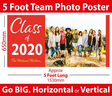 5 Foot Photo Team / Sports Poster Banner - Totally Unique Decoration Poster.