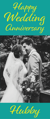 Wedding Day 5 Foot Tall Photo Poster with Your Photo & Text - Printed 5ft / 153cm tall
