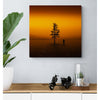 Golden Solemn Tree Premium Metal ChromaLuxe Hi Gloss Photo Decor Wall Printed Panel