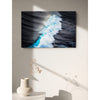 Crashing Blue Waves Premium Metal ChromaLuxe Hi Gloss Decor Wall Printed Panel