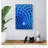 Glowing Blue Ball Premium Metal ChromaLuxe Hi Gloss Decor Wall Printed Panel